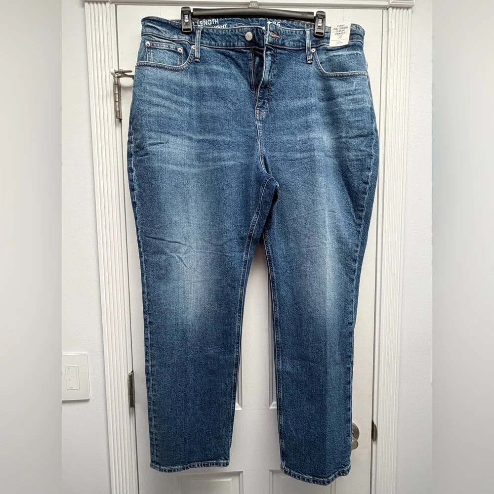 NWT J. Crew Medium Blue Straight-Leg Women's Jeans - Picture 1 of 7